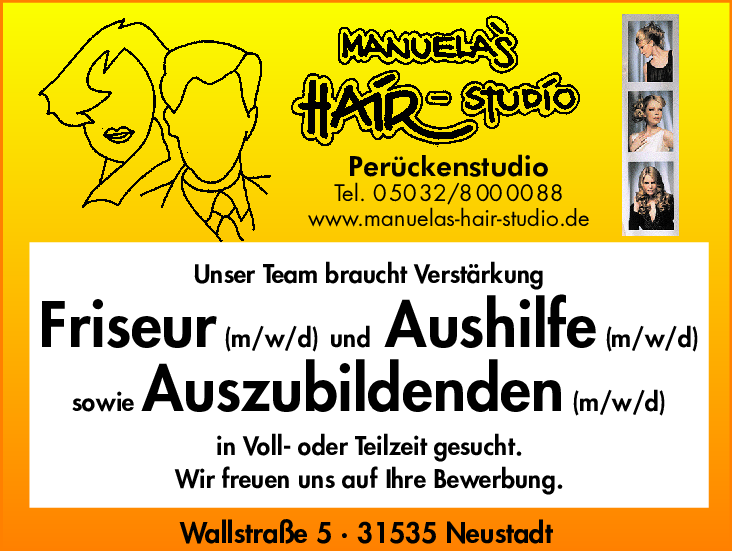 Manuelas Hair Studio in 31535 Neustadt